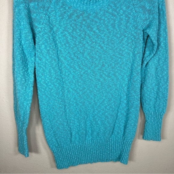SMALL OLD NAVY MINT BLUE V NECK SWEATER COTTON LONG SLEEVE - Picture 8 of 10